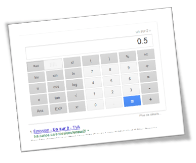Calculatrice et convertisseur unité Google