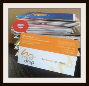 carte affaires Mind Drop- Présence
