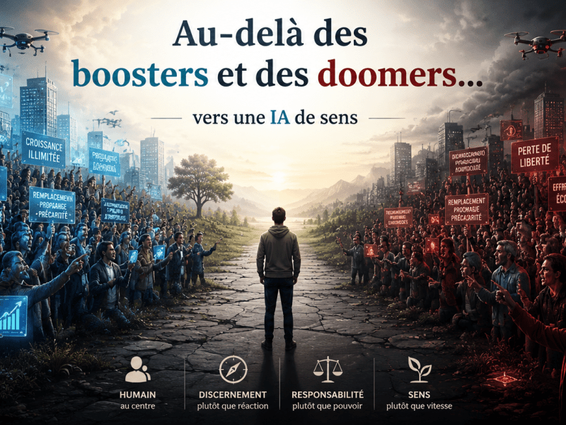 Au-delà des boosters et des doomers : vers une IA de&nbsp;sens